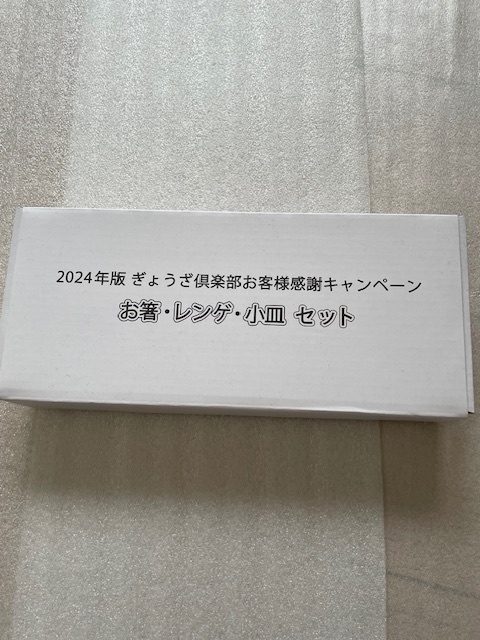 餃子の王将　2024年版　お箸・レンゲ・小皿セット　非売品　新品未使用