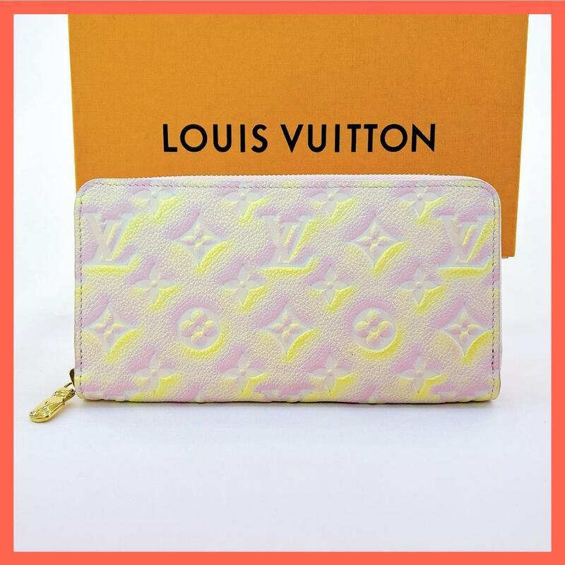 ルイヴィトン ジッピーウォレット モノグラム アンプラント M81299 LOUIS VUITTON ピンク