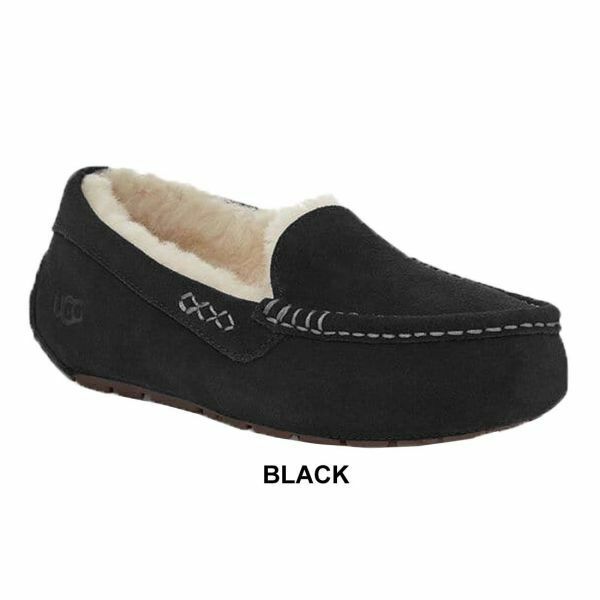 ※訳あり アウトレット UGG(アグ)レディース ムートン シューズ モカシン アンスレー ANSLEY 1106878 BLACK US6(23.0cm)