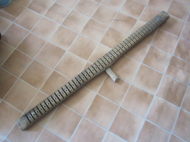 2 昭和レトロ 筬　おさ　機織り　むしろ編み機　木製　古民具　古道具 当時物　全長約115.5cm
