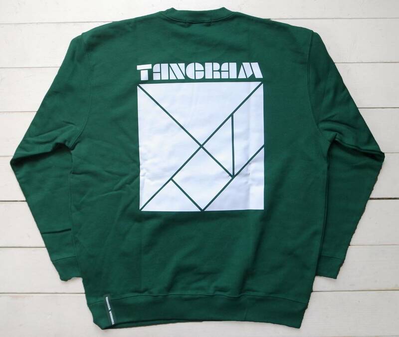 新品 TANGRAM タングラム LOGO SWEAT ロゴプリント スウェット L グリーン系 TGA-MT95 熊谷隆志 WIND AND SEA