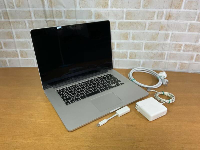 【名古屋発】Apple MacBook Pro (Retina, 15-inch, Mid 2015) A1398 Core i7-4770HQ 16GB(8G×2) 500GB OSなし ゴム・液晶の劣化 キズ