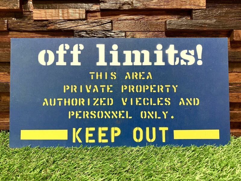 off limits! 立入禁止 サインボード 看板 ショップ インテリア ガレージ ガーデニング 基地 世田谷ベース アメリカン雑貨 marsh
