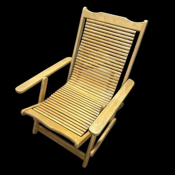 M10017 折り畳み チェア ラウンジチェア 木製 ロッキングチェア 椅子 手渡し歓迎！札幌発