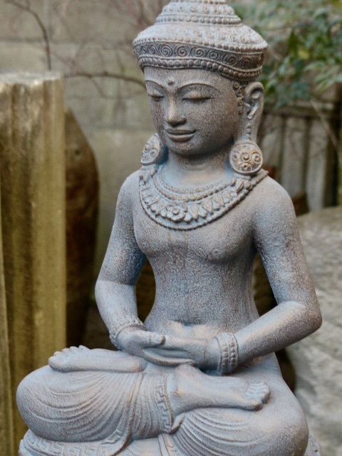 お顔のきれいなカンボジア仏陀様 h41cm ヒンドゥー仏像 クメール王国 0214