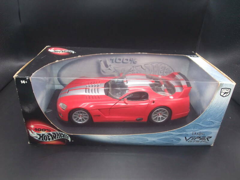 ホットウィール　hotwheels　1/18　dadge　viper　GTS-R　赤/銀ライン　ダッジ　バイパー