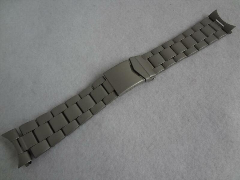 Hadley Roma腕時計交換ベルト22mm チタニウム チタン風 ステンレスバンド 弓カンとストレートのパーツ付