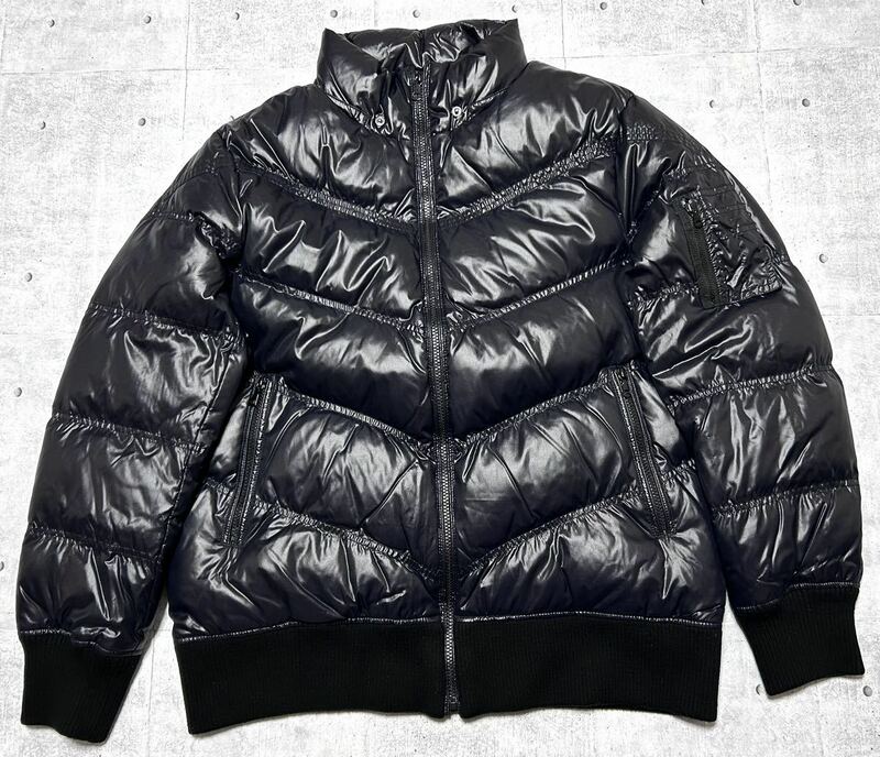 size XL UNIQLO PREMIUM DOWN JACKET 肉厚　　ユニクロ 旧タグ プレミアム ダウンジャケット ブルゾン ブラック 黒 大きいサイズ 石瀬5939