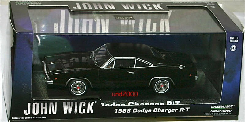 Greenlight ジョン ウィック 1/43 1968 Dadgr Carger R/T ダッジ チャージャー John Wick グリーンライトン キアヌリーブス