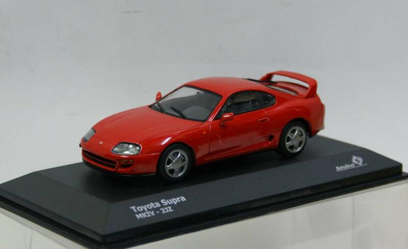 【ソリド】1/43 トヨタ スープラ (JZA80) 2001年 レッド (商品№ S4314003 )ダイキャスト製のミニカー