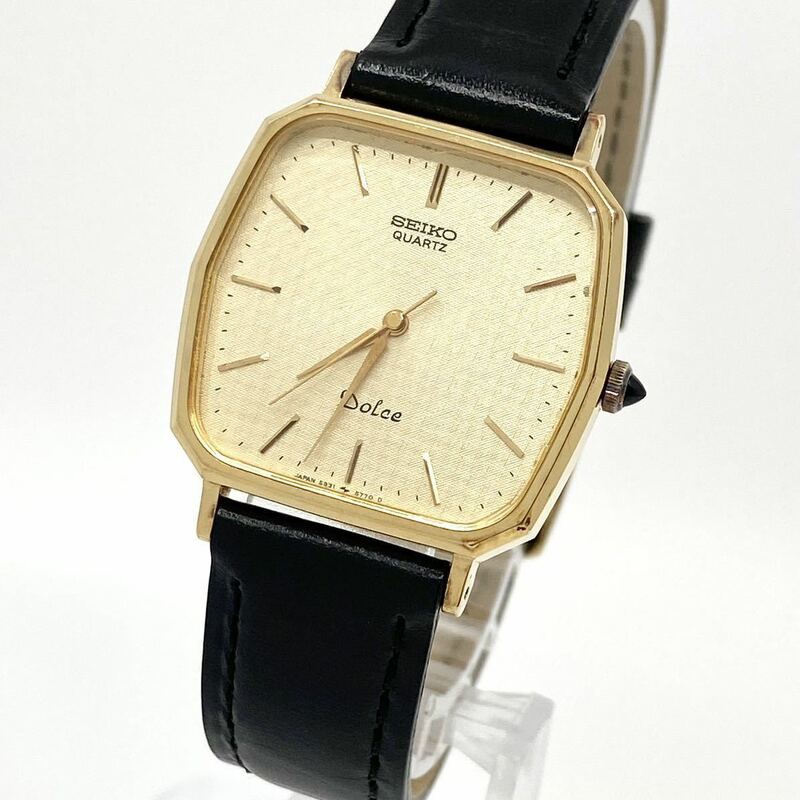 SEIKO Dolce 腕時計 バーインデックス 3針 クォーツ quartz ゴールド 金 セイコー ドルチェ Y561