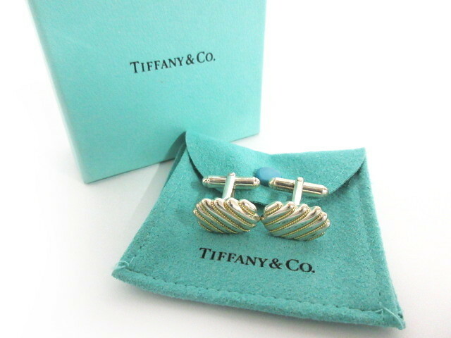 TIFFANY&Co. ティファニー ツイスト ストライプ シルバー 925 ゴールド 750 K18 カフス コンビカフス