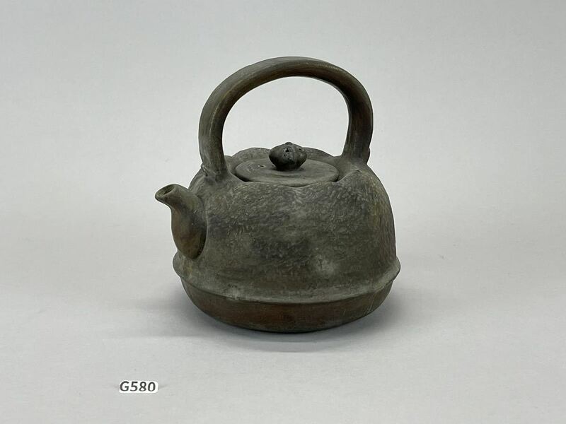 庄梅G580-80 備前焼　名工　小西陶古　土瓶　ボーフラ　急須　湯沸かし　やかん　在銘　茶道具　古美術