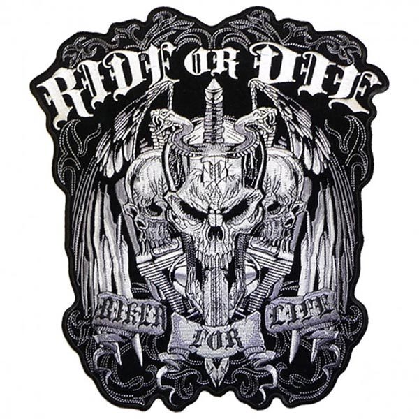 【刺繍パッチ】HOT LEATHERS　RIDE OR DIE　5インチ　PATCH　ワッペン　ホットレザー　PPA5180