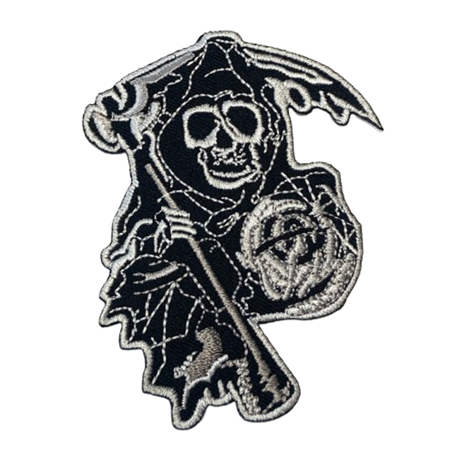 【刺繍パッチ】Grim Reaper　死神　グリムリーパー　バイカー　ワッペン