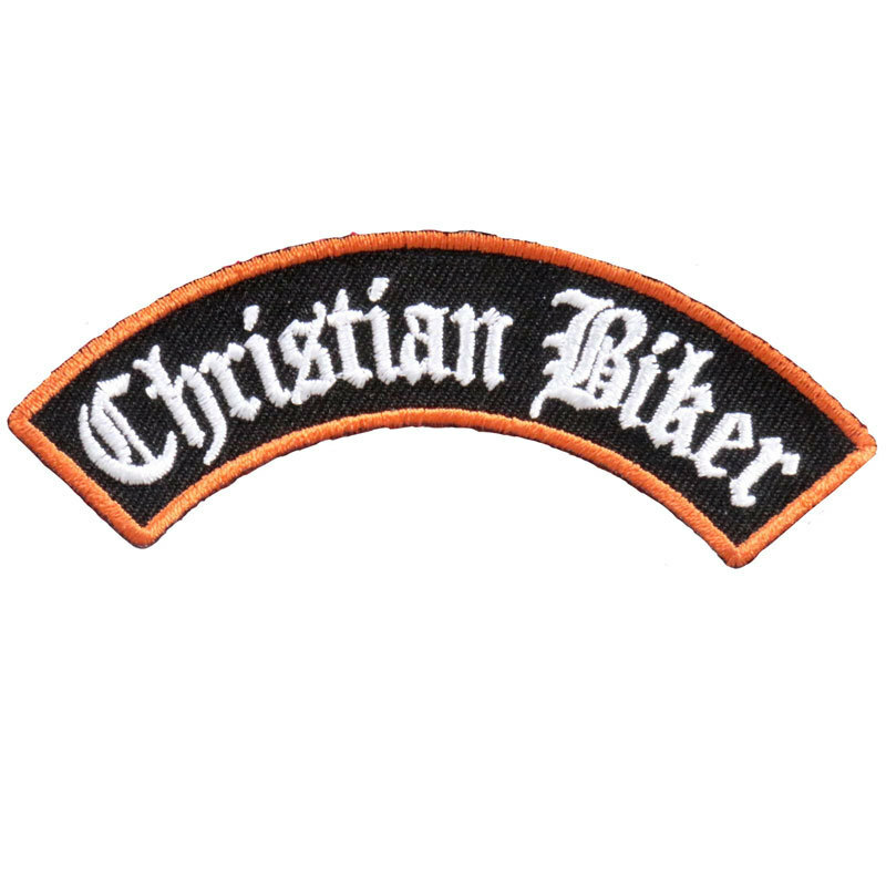 【HOT LEATHERS】刺繍パッチ Christian Biker Rocker 　4x1インチ ワッペン［PPA6392］