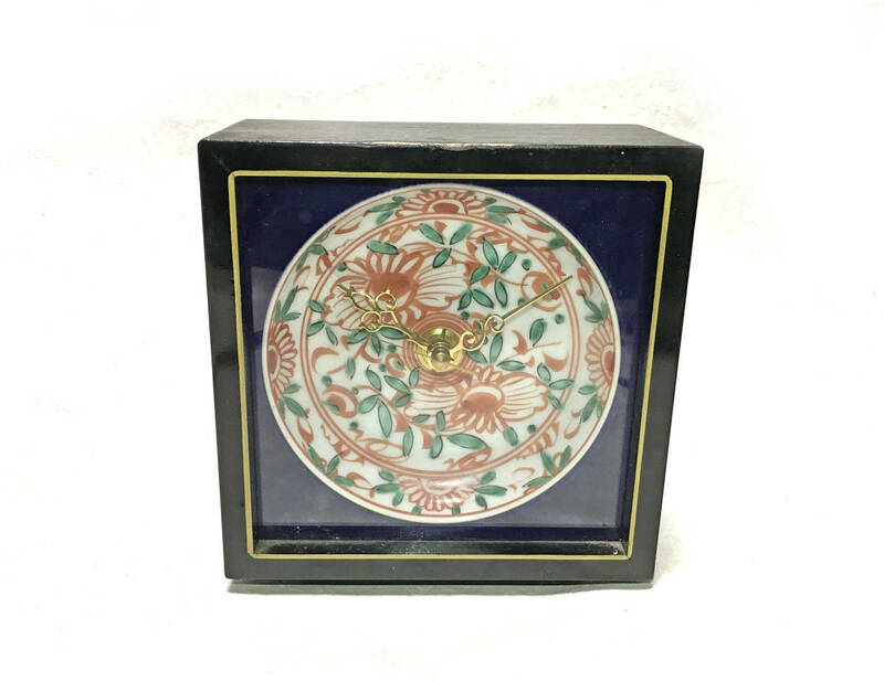 伝統工芸 皿 置時計 アンティーク 中古 ジャンク