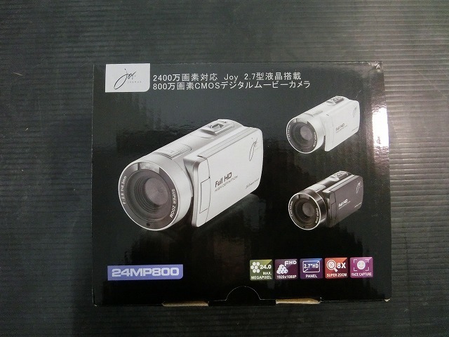 ♪♪ジョワイユ　JOYEUX 800万画素CMOSデジタルムービーカメラ　 24MP800 BK　ブラック　ビデオカメラ　未使用【6B02⑥】♪♪