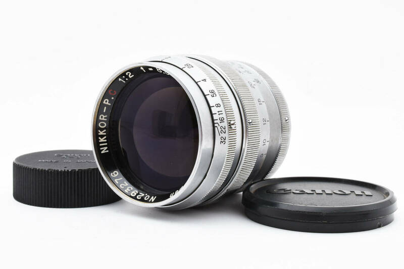 希少 美品 Nikon ニコン 日本光学 Nippon Kogaku NIKKOR-P・C f/2 1:2 8.5cm L39 ライカ 単焦点 レンズ #28055