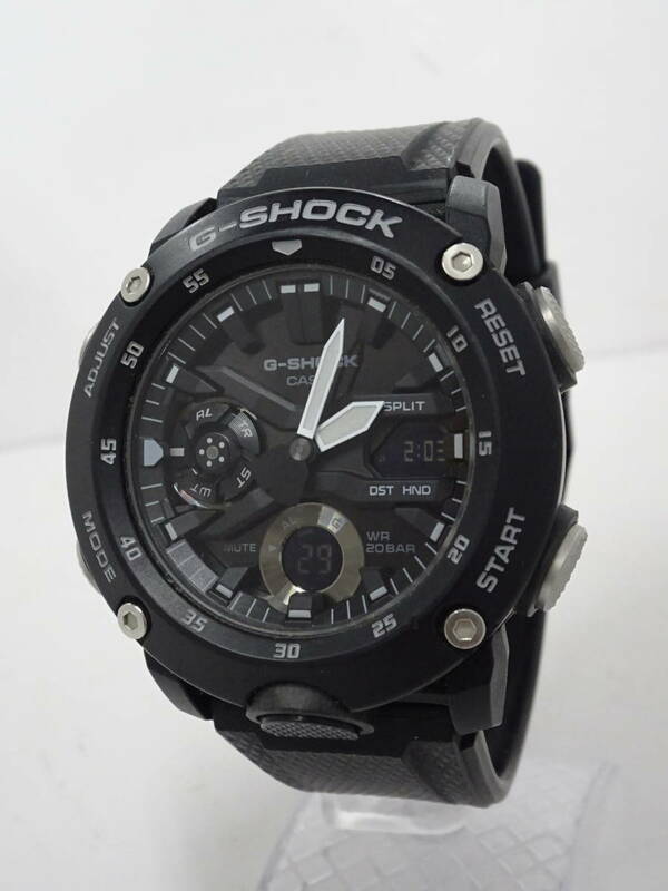 (つ-U-560)G-SHOCK ジーショック 腕時計 GA-2000 デジタル カーボンコアガード ブラック メンズ CASIO カシオ 動作品 中古