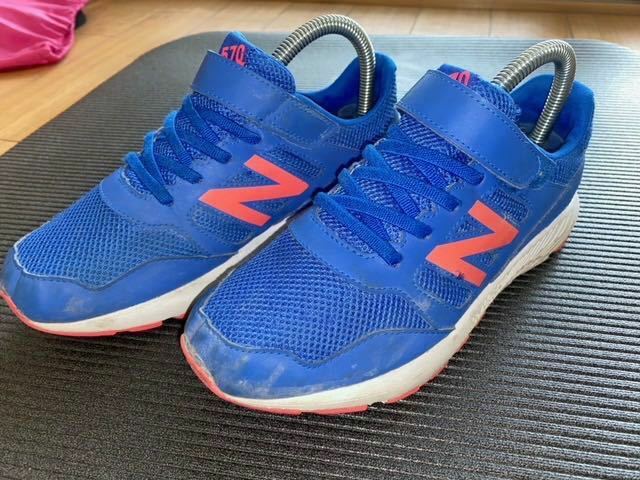 NB ニューバランス キッズ ジュニア シューズ スニーカー（マジック）YT570B ブルー 23cm 23