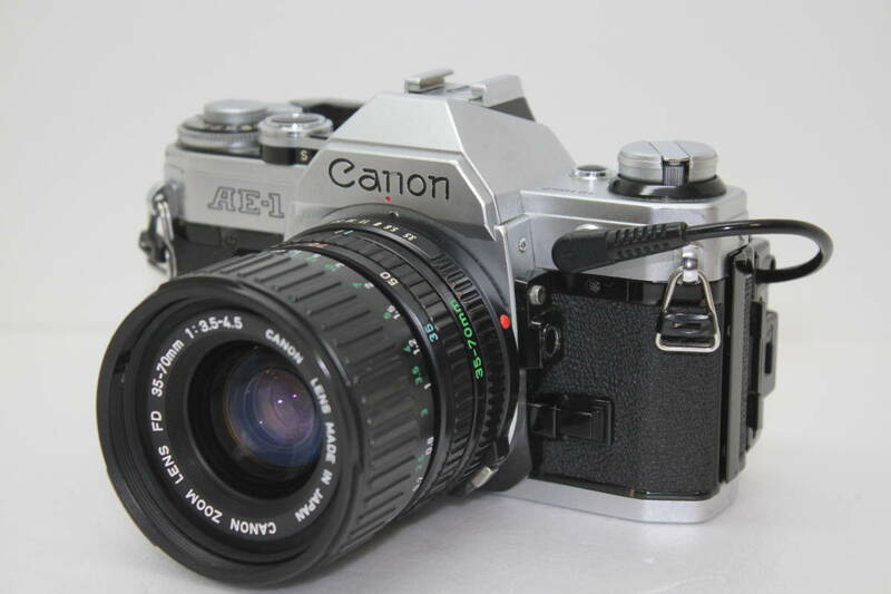 ★良品★ Canon キャノン AE-1 + NEW FD 35-70mm F3.5-4.5 DATA BACK A セット　★シャッター鳴きもなし！★　　　#334335