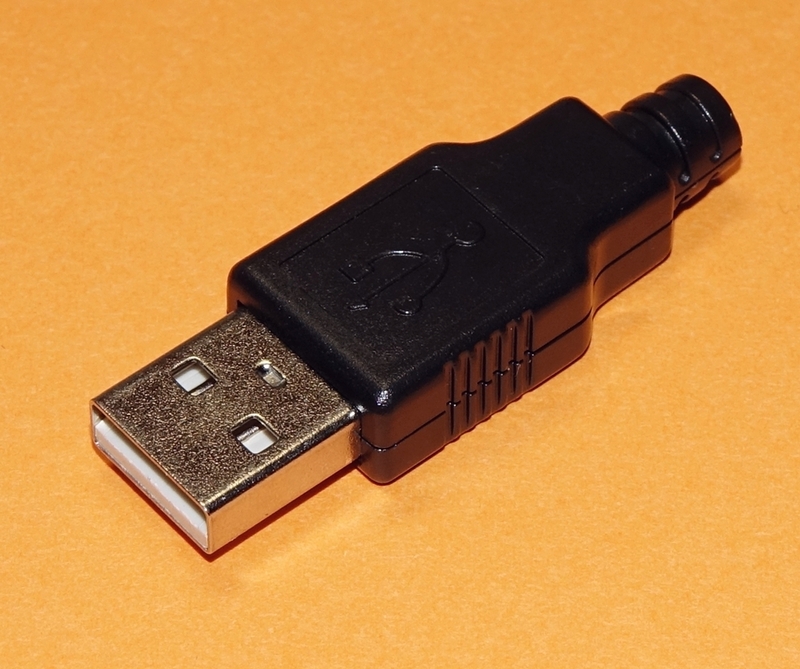 USBコネクタ オス Aタイプ type-A プラグ 要半田付け ケーブルの補修などに DIY 電子工作