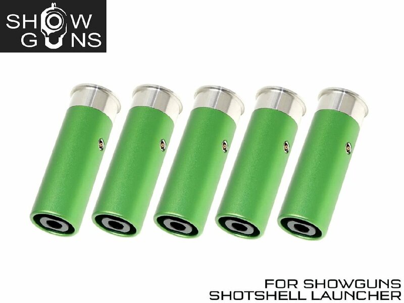SHG-SHE-0001　SHOWGUNS 20mm ガスショットシェル グリーン 5本セット