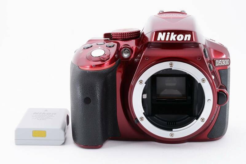 値下げしました！早い者勝ち！14229 現状特価 Nikon D5300 ボディ 赤 難有品 ニコン デジタル一眼