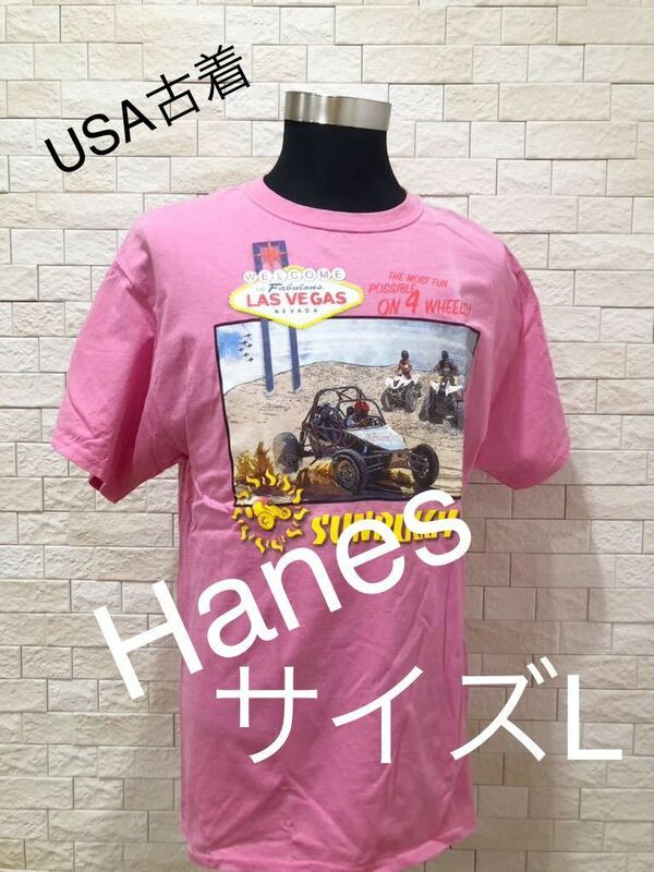 Hanes メンズ 半袖Tシャツ アメカジ USA古着 海外古着 サイズL 送料無料　即決