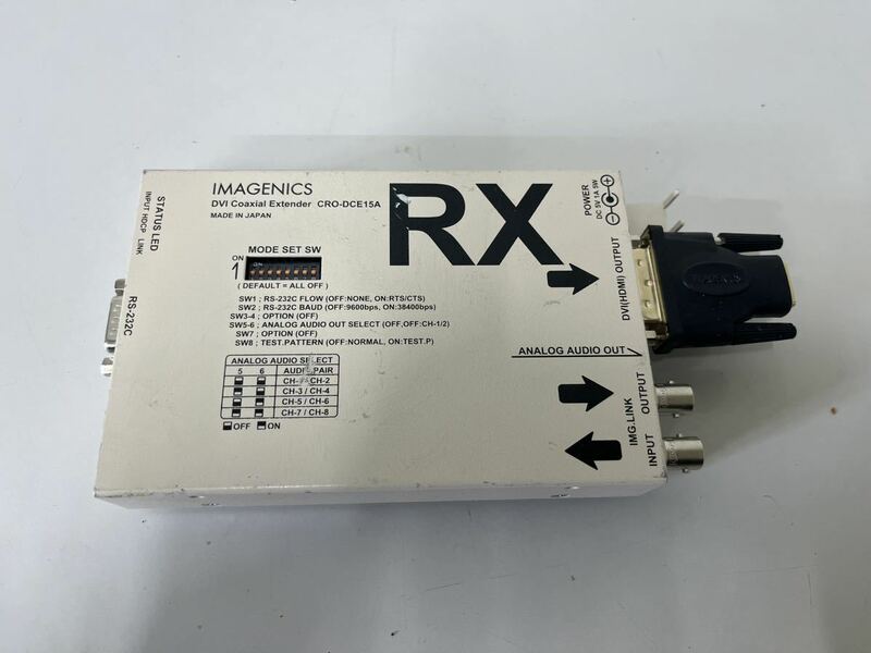 F416 IMAGENICS イメージニクス DVI 信号同軸延長器 受信器 CRO-DCE15A RX