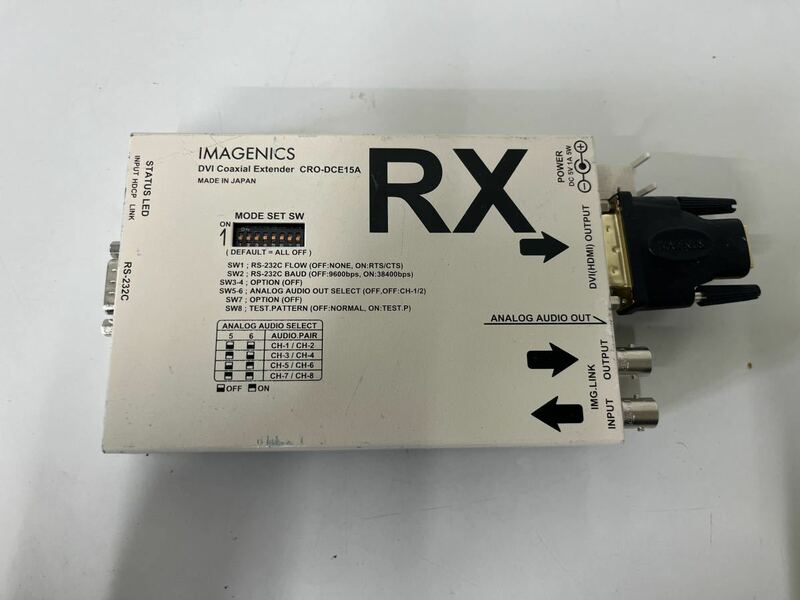 F418 IMAGENICS イメージニクス DVI 信号同軸延長器 受信器 CRO-DCE15A RX