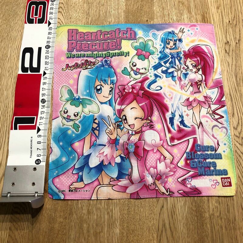 ★ハートキャッチプリキュア ハンカチ 当時物 バンダイ キュアブロッサム&キュアマリン レトロ