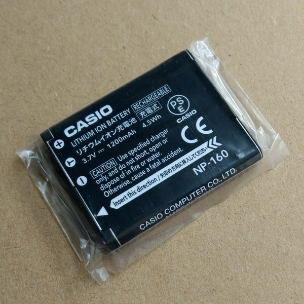 【CASIO純正】リチウムイオン充電池 電池パック バッテリー(NP-160)・国内向け純正品　新品未使用.