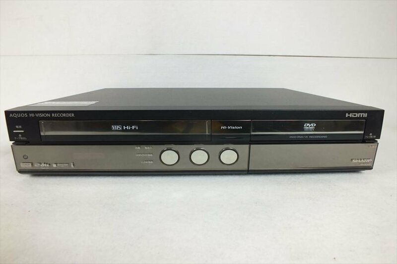 ★ SHARP シャープ DV-ACV52 VHS/DVDレコーダー 動作確認済 中古 現状品 240101N3148