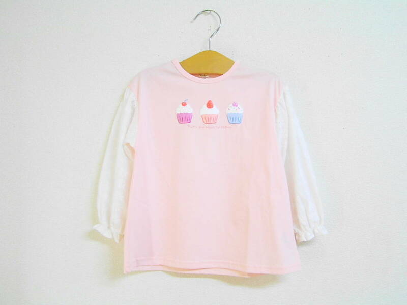 ★新品110cm★La poche biscuit 長袖Tシャツ (ピンク) ラポシェビスキュイ