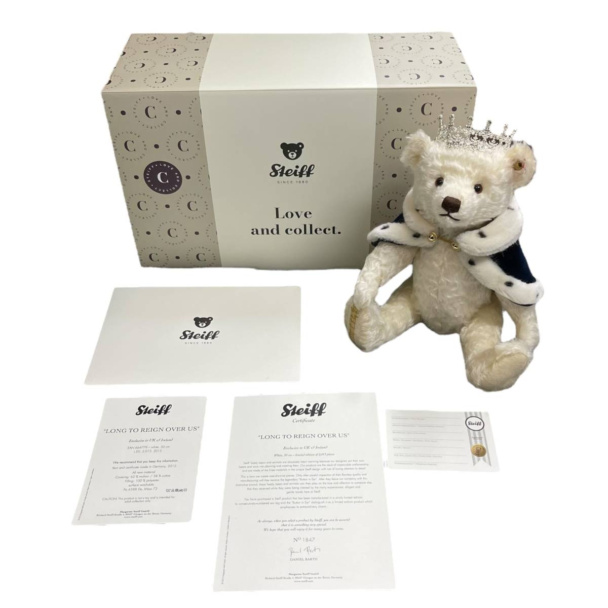 ◎保管品◎ Steiff シュタイフ エリザベス女王二世 ミュージカルベア イギリス・アイルランド限定 ぬいぐるみ 動作確認済 J56877CO