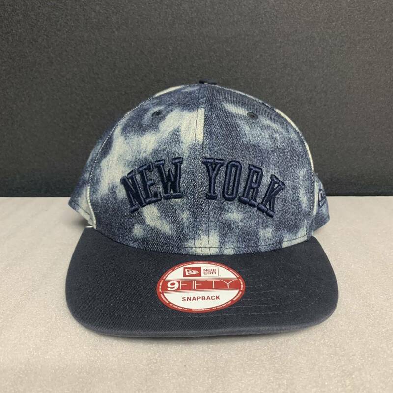 美品 New ERA 9FIFTY スナップバック キャップ snapback Yankees denim デニム スナップバック ヤンキース ニューエラ CAP ニューヨーク