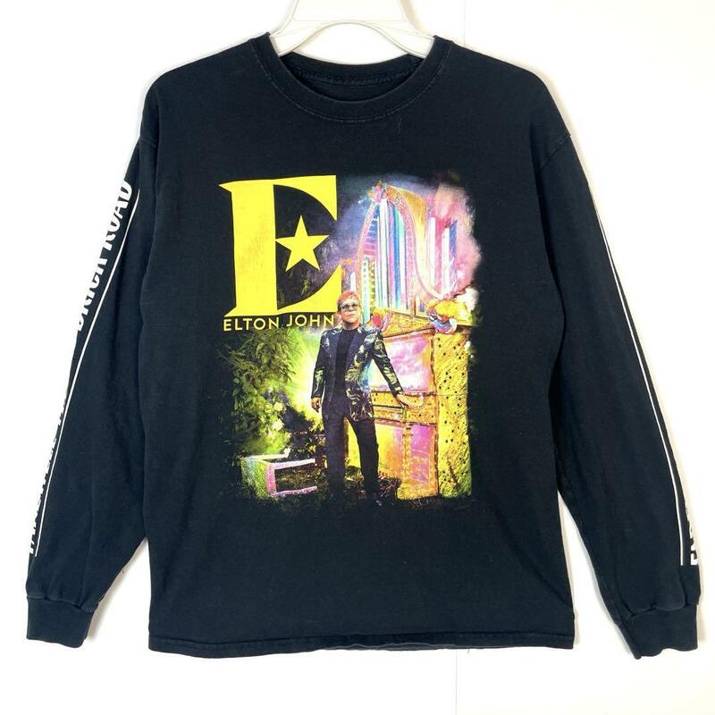 エルトン・ジョンELTON JOHN長袖ツアーTシャツアーティストT両面プリント