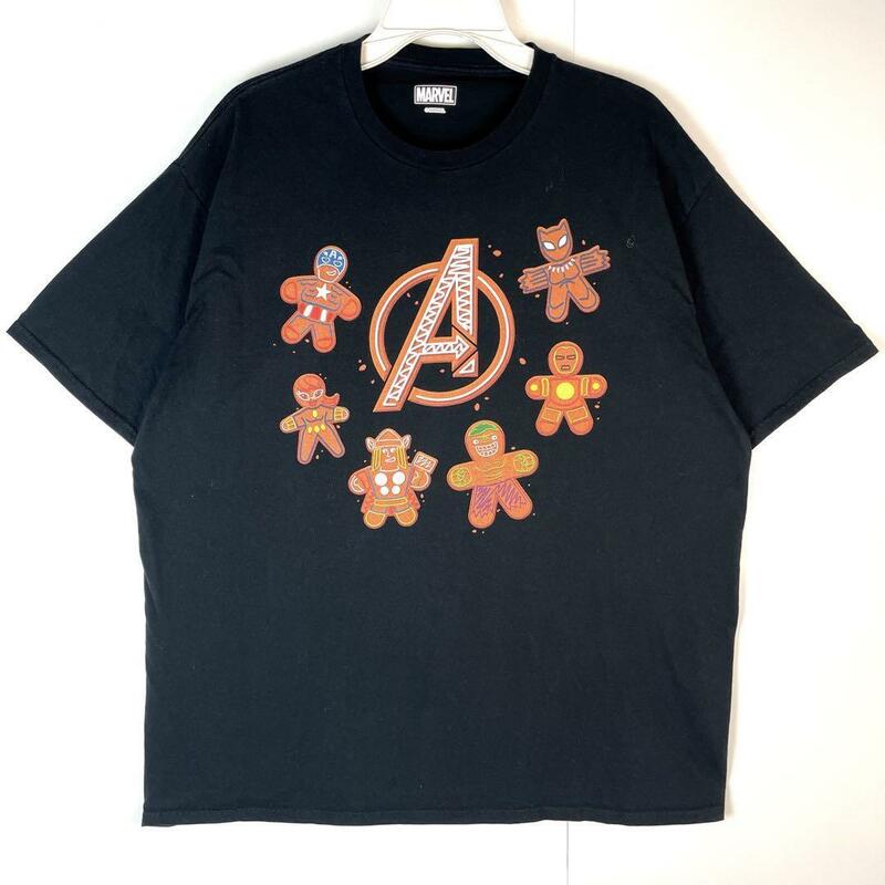 MARVELマーベルアベンジャーズ映画Tシャツジンジャーブレッドマンクッキー