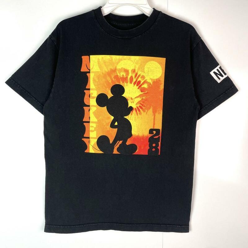 Disney×NEFFディズニーキャラクターTシャツmickeyミッキーブラック