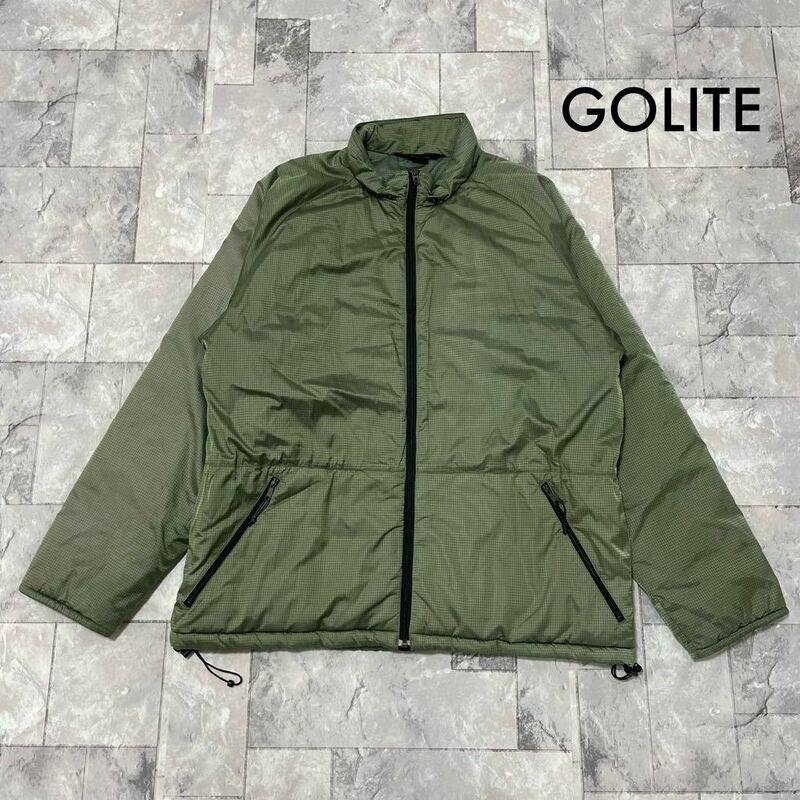 GOLITE ゴーライト 中綿ジャケット ナイロンUSA企画 ジップアップ アウトドア 裾ドローコード グリーン 玉SS1429