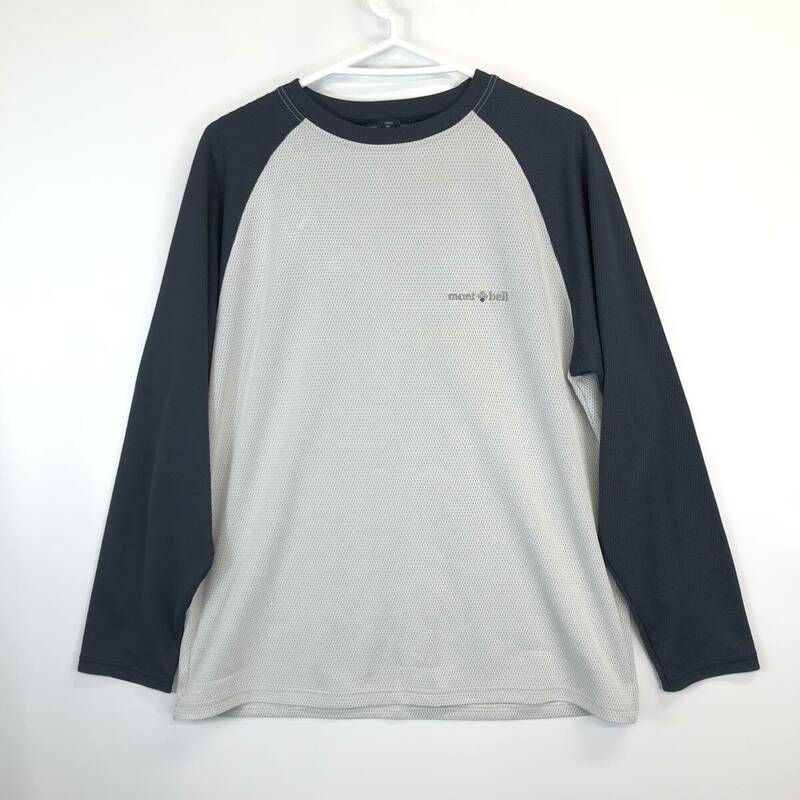日本製 モンベル(montbell) ジオライン3Dメッシュ ラグランロングスリーブ シャツ Men's 1104589 XLサイズ