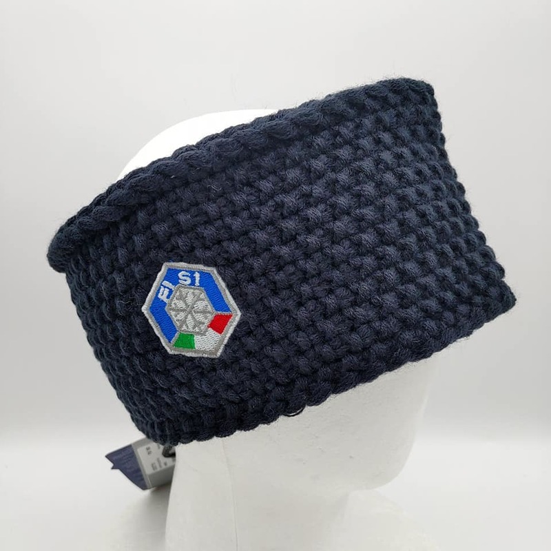 【意大利屋】カッパ Kappa FISI イタリア代表 ヘッドバンド 紺 公式グッズ スキー スノーボード ゴルフ 耳当て 防寒具