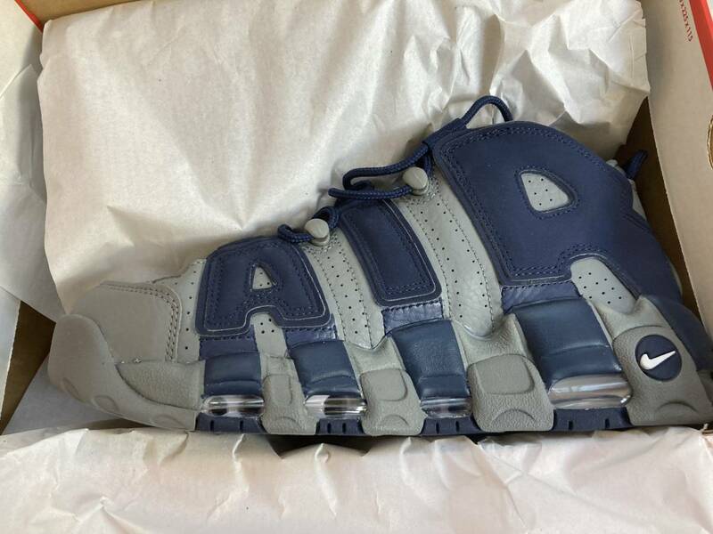 27.0cm　Nike Air More Uptempo 96 Cool Grey/White/Midnight Navy ナイキ エアモアアップテンポ 96 