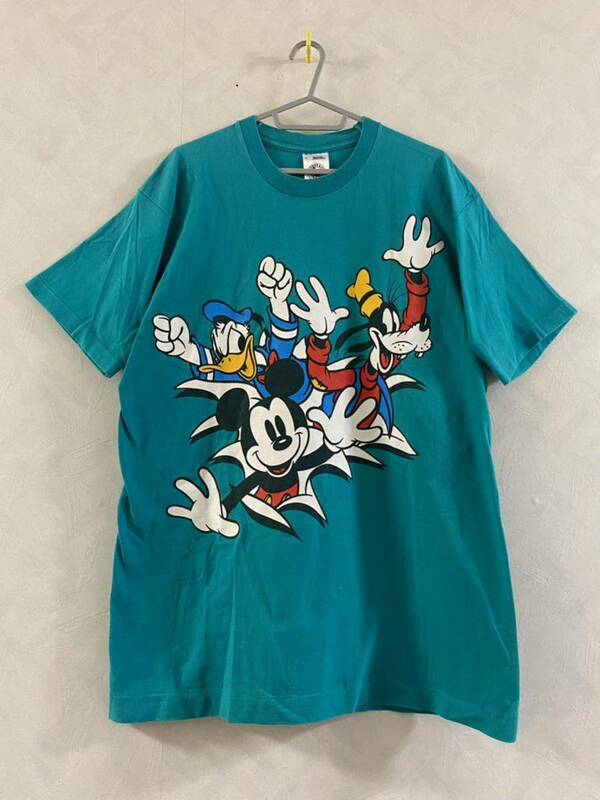 MICKEY&CO. Tシャツ サイズL ヴィンテージ 90s MADE IN U.S.A. ミッキーマウス ドナルドダック グーフィー ウォルト・ディズニー