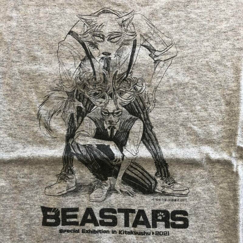 ◎BEASTARS 半袖 Tシャツ サイズS アッシュグレー トップス 綿100% used