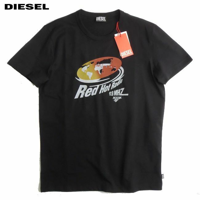 【1.1万新品！】DIESEL ディーゼル プリント Tシャツ T-DIEGOR-E3 ブラック Mサイズ 本物 SALE