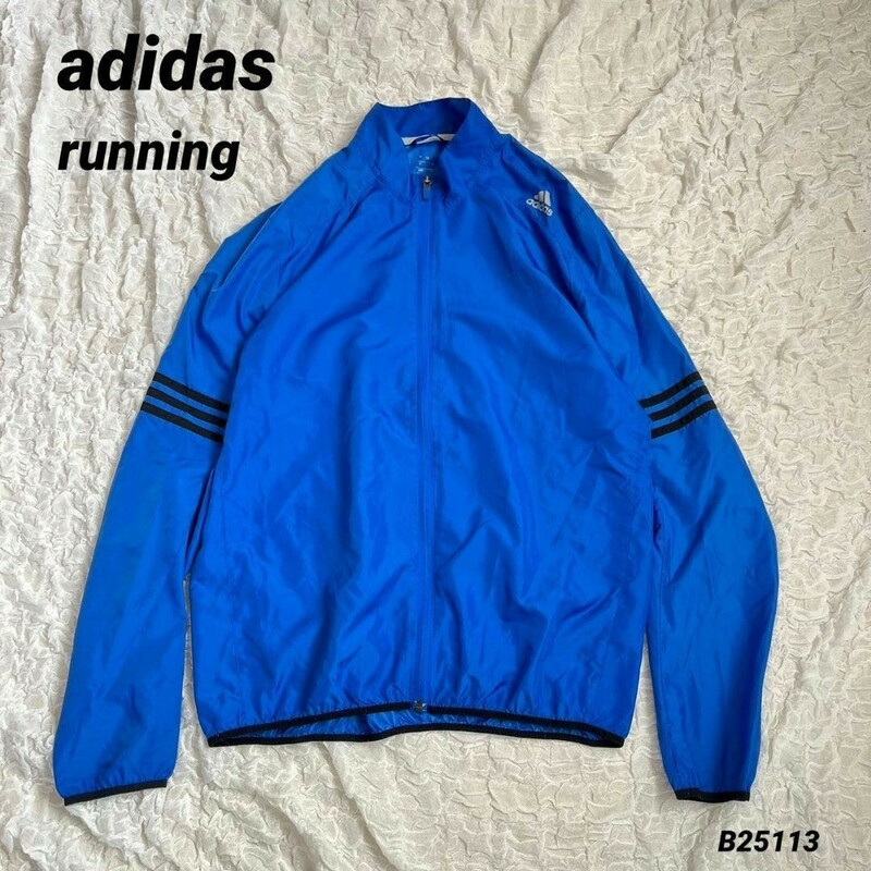 adidas running アディダス　ナイロンジャケット 　ブルー