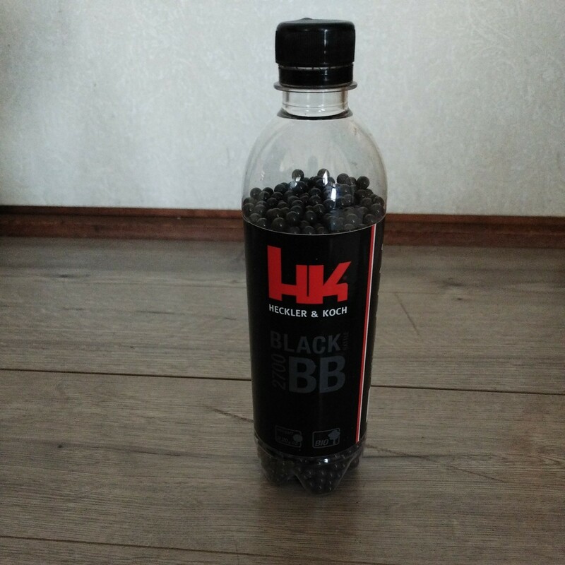 使いかけ　H&K BLACK BB弾 0.25g BIO ブラック バイオ ボトル入 UMAREX